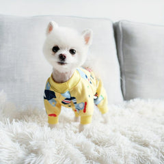 Cartoon Dog Sweater with Cashmere Warm Jumpsuit for Small Dog and Cat