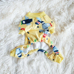 Cartoon Dog Sweater with Cashmere Warm Jumpsuit for Small Dog and Cat