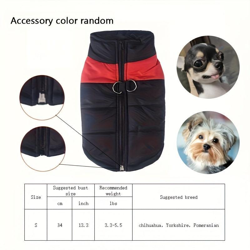 Waterproof Dog Vest Winter Padded Jacket Coat