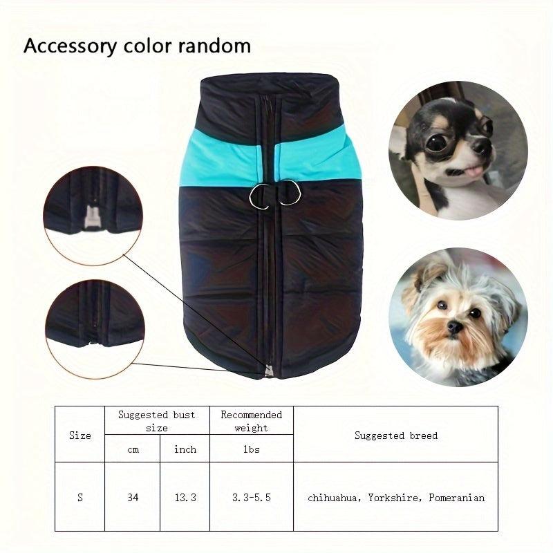 Waterproof Dog Vest Winter Padded Jacket Coat