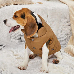 Solid Dog Winter Warm Coat Padded Pet Jacket For Cold Weather