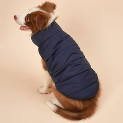 Solid Dog Winter Warm Coat Padded Pet Jacket For Cold Weather