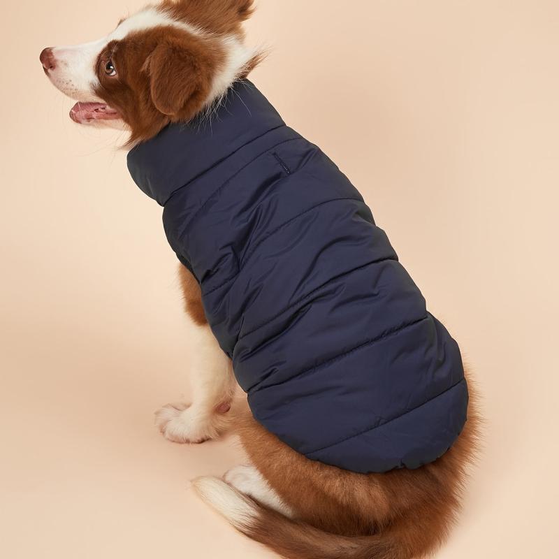 Solid Dog Winter Warm Coat Padded Pet Jacket For Cold Weather