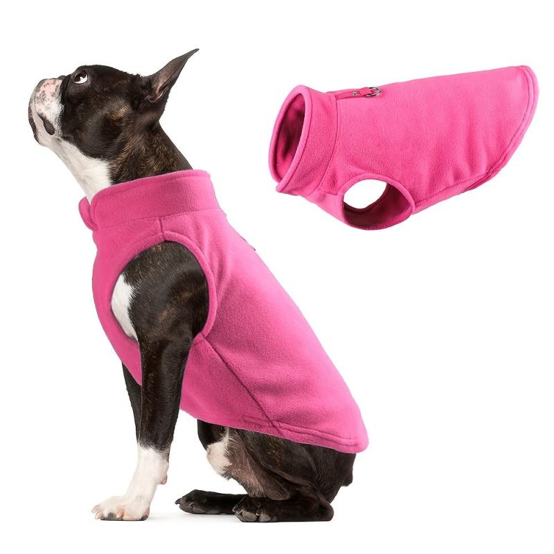 Cozy Winter Fleece Dog Jacket For French Bulldogs And Small Dogs