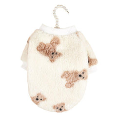Cartoon Bear Graphic Pet Plush Sweater Dog Warm Clothes