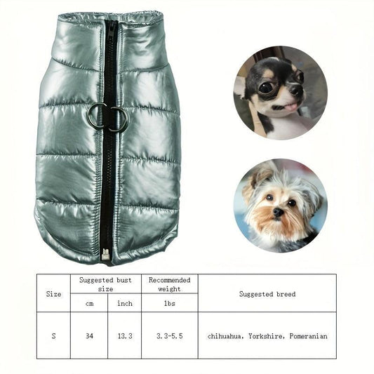 Waterproof Dog Vest with Zipper Chihuahua Clothing