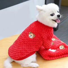 Bear Fleece Sweater for Small, Medium, and Large Dogs