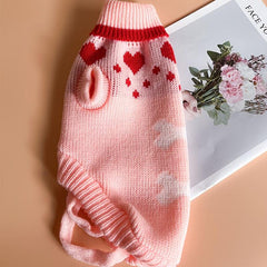 Turtleneck Knit Pet Dog Sweater Coat Apparel For Autumn And Winter