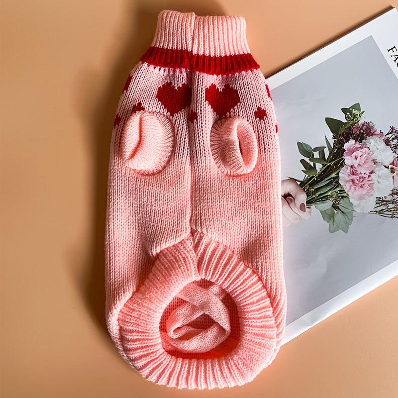 Turtleneck Knit Pet Dog Sweater Coat Apparel For Autumn And Winter