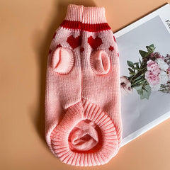 Turtleneck Knit Pet Dog Sweater Coat Apparel For Autumn And Winter