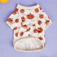 Halloween Pets Pumpkin Sweatshirt Winter Warm Dog Sweater Costume