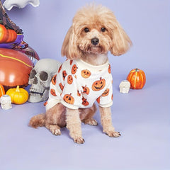 Halloween Pets Pumpkin Sweatshirt Winter Warm Dog Sweater Costume