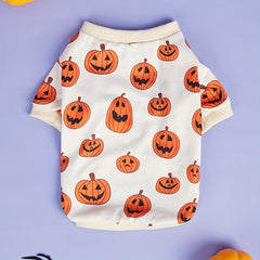 Halloween Pets Pumpkin Sweatshirt Winter Warm Dog Sweater Costume