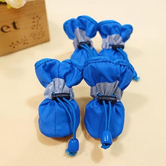 4pcs Dog Paw Protector Warm Anti-skid Rain Snow Boots