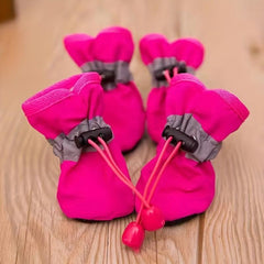 4pcs Dog Paw Protector Warm Anti-skid Rain Snow Boots