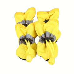 4pcs Dog Paw Protector Warm Anti-skid Rain Snow Boots