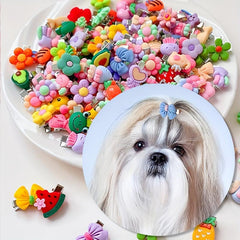 5Pcs Pet Hair Clips Dog Cat Hair Decoration Assorted Varieties