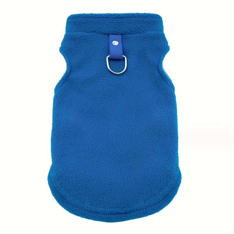 Pet Thickened Velvet Vest With Tractional Ring For Autumn And Winter