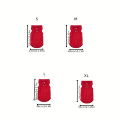 Pet Thickened Velvet Vest With Tractional Ring For Autumn And Winter
