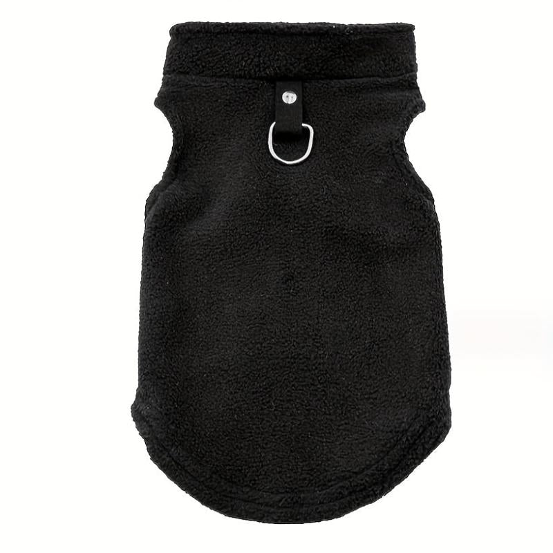 Pet Thickened Velvet Vest With Tractional Ring For Autumn And Winter