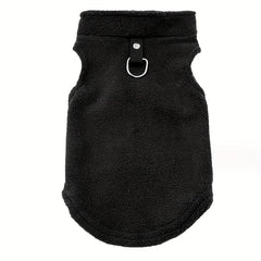Pet Thickened Velvet Vest With Tractional Ring For Autumn And Winter
