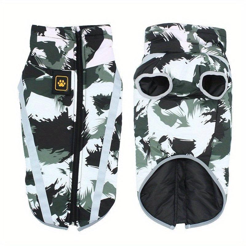 Warm Dog Jacket for Medium to Large Dogs - Windproof and Rainproof Pet Coat