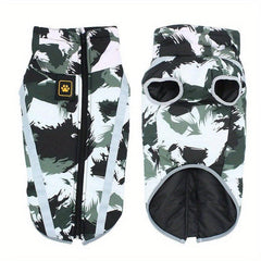 Warm Dog Jacket for Medium to Large Dogs - Windproof and Rainproof Pet Coat