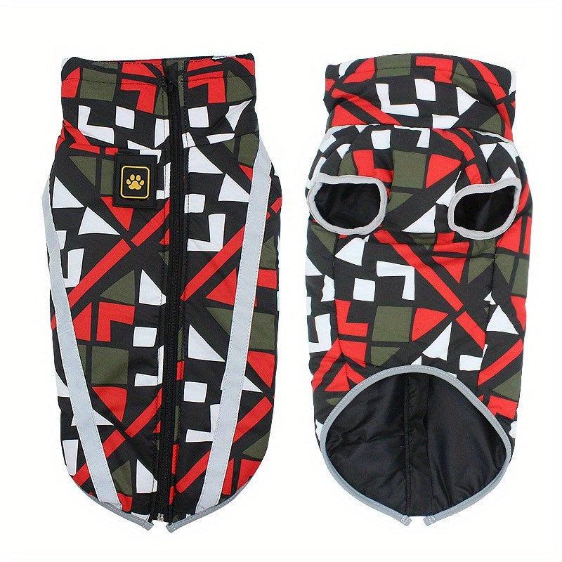 Warm Dog Jacket for Medium to Large Dogs - Windproof and Rainproof Pet Coat
