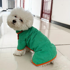 Quick Drying Puppy Bathrobe Towel for Dogs and Cats