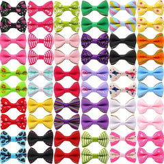 20pcs Puppy Dog Hair Clips Bowknot Hair Bows for Pet Grooming