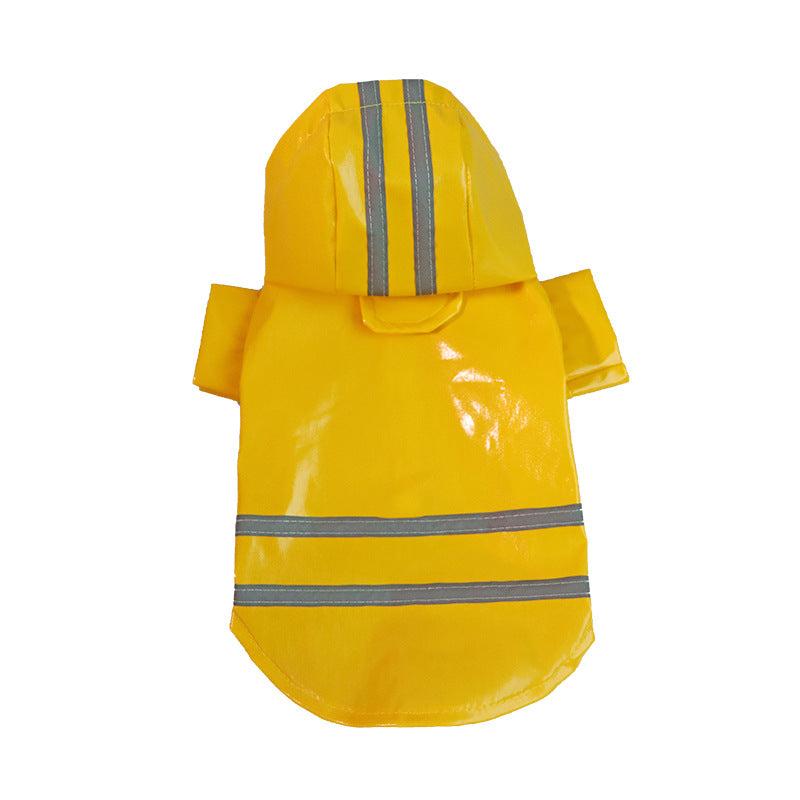 Pet Dog Raincoat Waterproof Cat Rainwear With Reflective Stripe