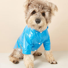 Pet Dog Raincoat Waterproof Cat Rainwear With Reflective Stripe