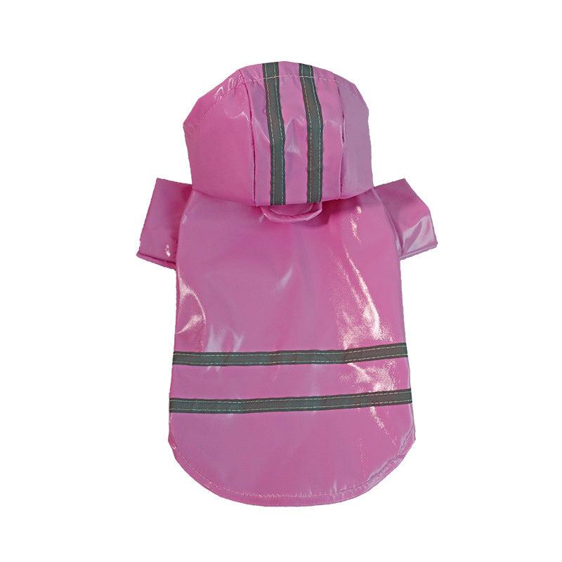 Pet Dog Raincoat Waterproof Cat Rainwear With Reflective Stripe