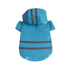 Pet Dog Raincoat Waterproof Cat Rainwear With Reflective Stripe