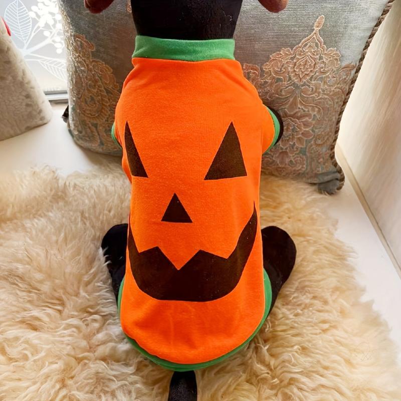 Halloween Pet Dress Up Costume Pumpkin Dog Sweatshirt