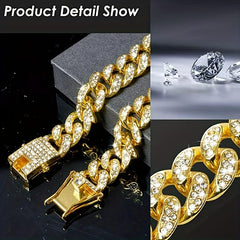 Pet Cuban Chain Collar Jewelry Golden Chain Necklace Dog Jewelry