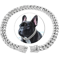 Pet Cuban Chain Collar Jewelry Golden Chain Necklace Dog Jewelry