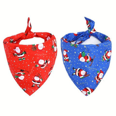 Christmas Dog Scarf Triangle Bib for Pets