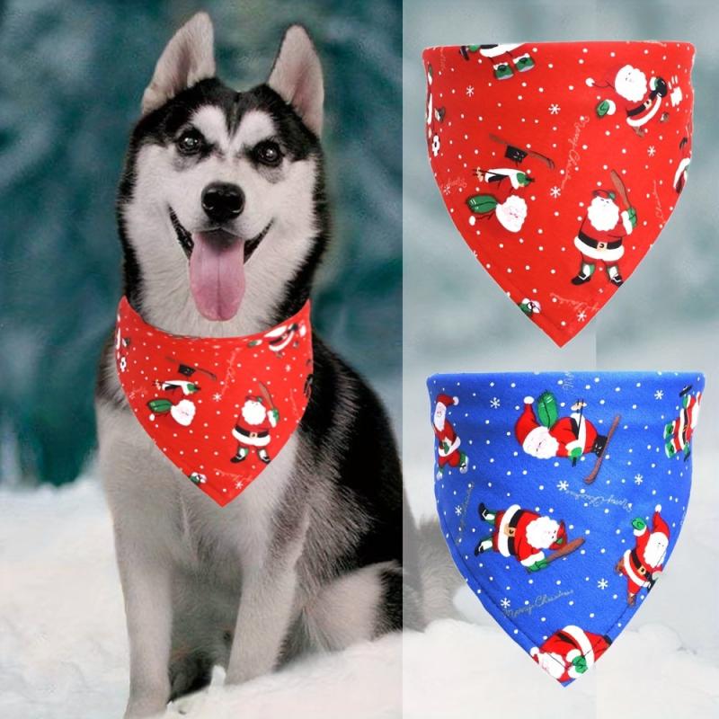 Christmas Dog Scarf Triangle Bib for Pets