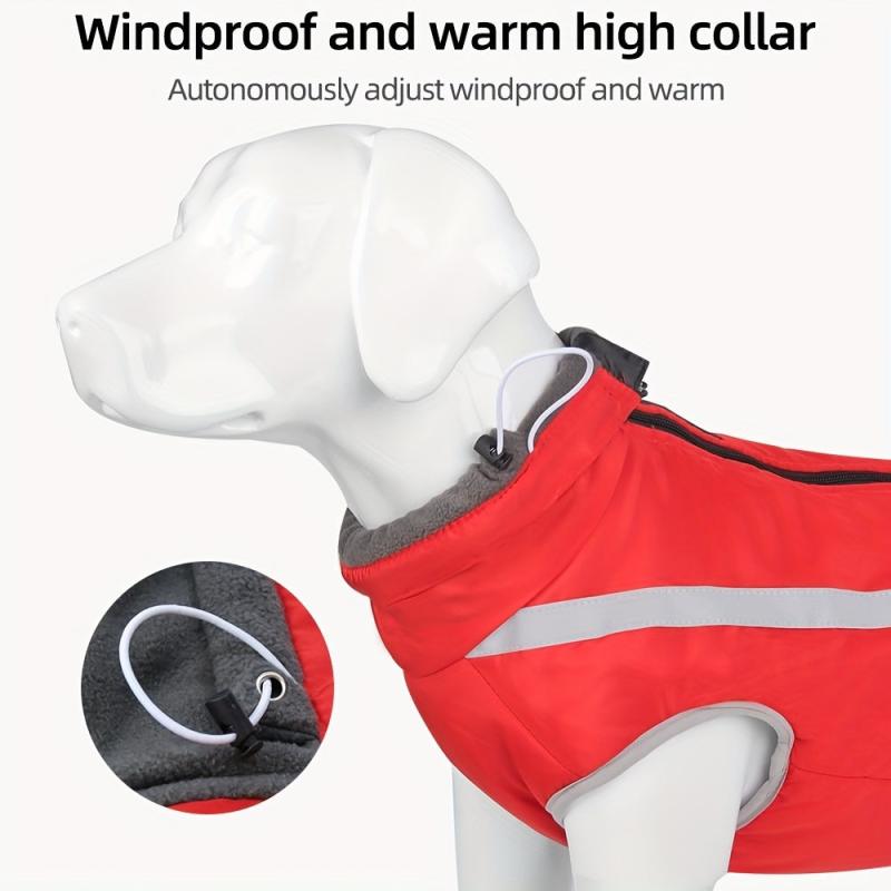 Reflective Big Dog Outdoor Charge Coat Warm Pet Clothing Specifically Jacket