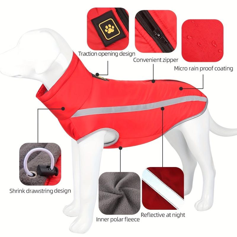 Reflective Big Dog Outdoor Charge Coat Warm Pet Clothing Specifically Jacket