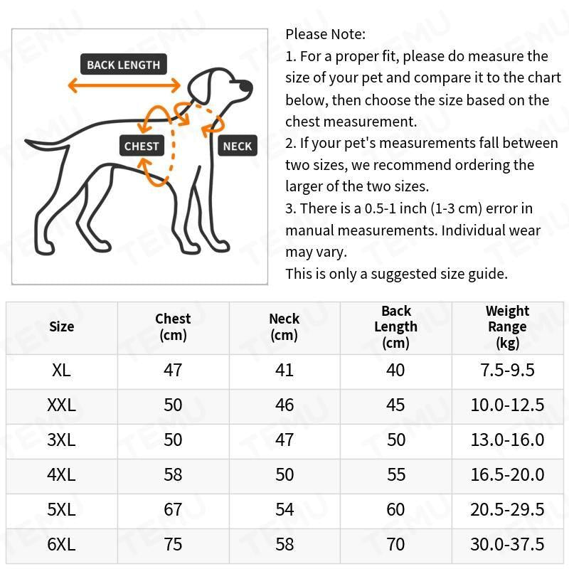 Reflective Big Dog Outdoor Charge Coat Warm Pet Clothing Specifically Jacket