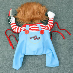 1pc Pet Deadly Doll Dog Costume Funny Dog Cosplay Halloween