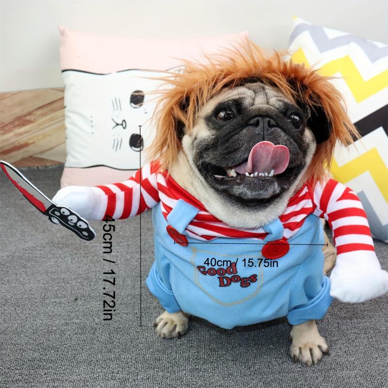 1pc Pet Deadly Doll Dog Costume Funny Dog Cosplay Halloween