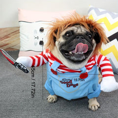 1pc Pet Deadly Doll Dog Costume Funny Dog Cosplay Halloween