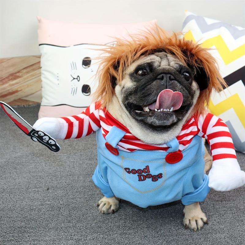 1pc Pet Deadly Doll Dog Costume Funny Dog Cosplay Halloween