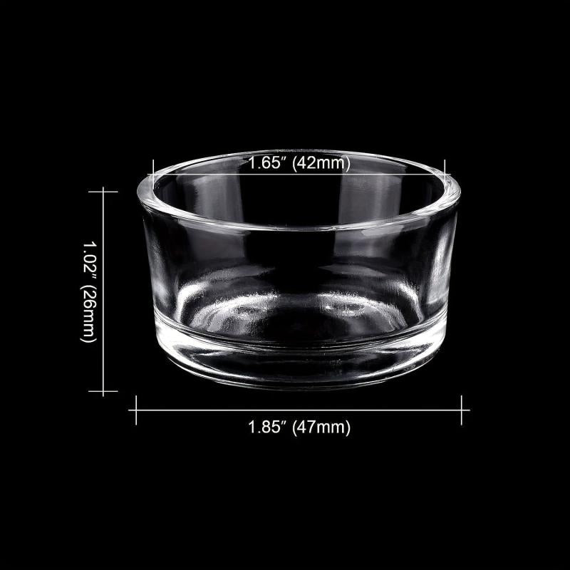 6pcs Glass Reptile Feeder Food Bowls Water Dish Cups for Small Pet Lizard Turtle