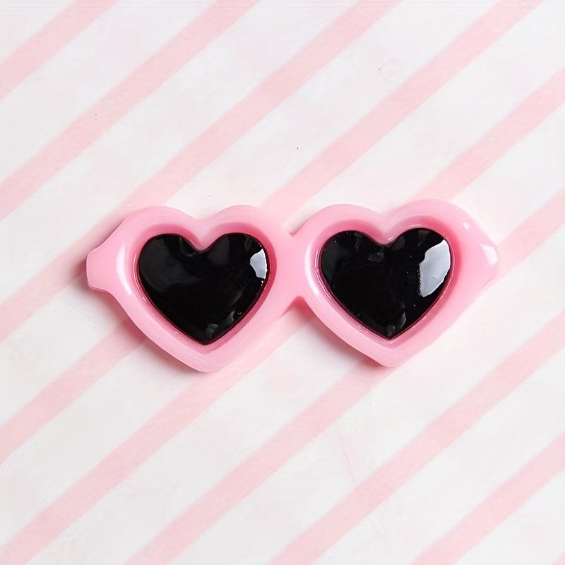 Heart Sunglasses Dog Hair Clips for Summer Grooming