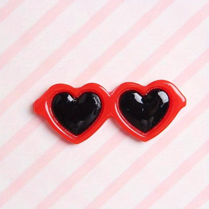 Heart Sunglasses Dog Hair Clips for Summer Grooming