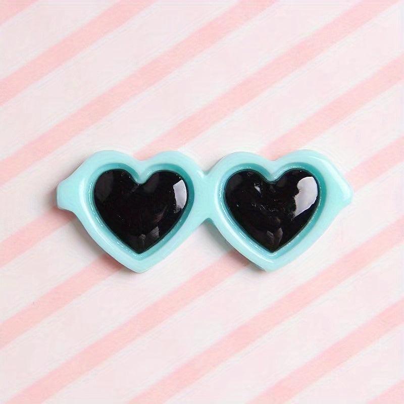 Heart Sunglasses Dog Hair Clips for Summer Grooming